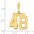 Image of 14K Yellow Gold Medium Polished Number 48 Pendant MP48