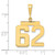 Image of 14K Yellow Gold Medium Polished Number 62 Pendant MP62 Image of 14K Yellow Gold Medium Polished Number 62 Pendant MP62