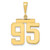 Image of 14K Yellow Gold Medium Polished Number 95 Pendant MP95