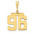 Image of 14K Yellow Gold Medium Polished Number 96 Pendant MP96