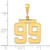 Image of 14K Yellow Gold Medium Polished Number 99 Pendant MP99