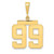 Image of 14K Yellow Gold Medium Polished Number 99 Pendant MP99