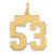 Image of 14K Yellow Gold Medium Satin Number 53 Charm
