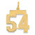 Image of 14K Yellow Gold Medium Satin Number 54 Charm
