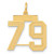 Image of 14K Yellow Gold Medium Satin Number 79 Charm