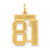 Image of 14K Yellow Gold Medium Satin Number 81 Charm