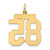 Image of 14K Yellow Gold Medium Satin Number 85 Charm