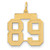 Image of 14K Yellow Gold Medium Satin Number 89 Charm