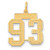 Image of 14K Yellow Gold Medium Satin Number 93 Charm