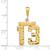 Image of 14K Yellow Gold Medium Shiny-Cut Number 13 Charm