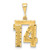 Image of 14K Yellow Gold Medium Shiny-Cut Number 14 Charm