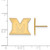 14K Yellow Gold Miami University Small Post Earrings by LogoArt
