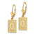 Image of 31.4mm 14K Yellow Gold Mile Marker 0 / Key West Leverback Earrings