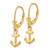 Image of 26mm 14K Yellow Gold Mini Anchor Leverback Earrings