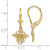 Image of 25.6mm 14K Yellow Gold Mini Butterfly Leverback Earrings