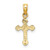 Image of 14K Yellow Gold Mini Crucifix w/ Fancy Tips Pendant