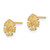 7.6mm 14K Yellow Gold Mini Sand Dollar Post Earrings