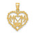 Image of 14K Yellow Gold Mom In Heart with Heart Shaped O Pendant