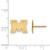 Image of 14K Yellow Gold Montana State University X-Small Post Earrings by LogoArt