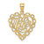 Image of 14K Yellow Gold Mother In Lace Heart Pendant