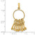 Image of 14K Yellow Gold Moveable I Love You Key Chain Pendant
