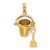 Image of 14K Yellow Gold Myrtle Beach Bucket & Shovel Pendant