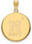 Image of 14K Yellow Gold Navy Large Disc Pendant by LogoArt