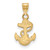 14K Yellow Gold Navy Small Pendant by LogoArt