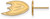 Image of 14K Yellow Gold NHL Anaheim Ducks X-Small Post Earrings by LogoArt