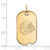 Image of 14K Yellow Gold NHL Chicago Blackhawks Small Dog Tag by LogoArt