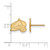 14K Yellow Gold NHL Colorado Avalanche X-Small Post Earrings by LogoArt