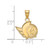 14K Yellow Gold NHL Ottawa Senators Small Pendant by LogoArt