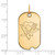 Image of 14K Yellow Gold NHL Pittsburgh Penguins Small Dog Tag by LogoArt