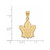 Image of 14K Yellow Gold NHL Toronto Maple Leafs Large Pendant by LogoArt