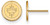 Image of 14K Yellow Gold NHL Winnipeg Jets X-Small Post Earrings by LogoArt