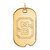 14K Yellow Gold North Carolina State University Large Dog Tag by LogoArt