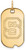 Image of 14K Yellow Gold North Carolina State University Small Dog Tag by LogoArt