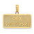 Image of 14K Yellow Gold OBX (Outer Banks) North Carolina License Plate Pendant K8644