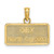 Image of 14K Yellow Gold OBX (Outer Banks) North Carolina License Plate Pendant K8645