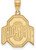 Image of 14K Yellow Gold Ohio State University Large Pendant by LogoArt (4Y004OSU)