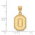 14K Yellow Gold Ohio State University Medium Pendant by LogoArt (4Y046OSU)