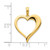 Image of 14K Yellow Gold Open Heart Pendant D5059