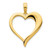 Image of 14K Yellow Gold Open Heart Pendant D5059