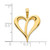 Image of 14K Yellow Gold Open Heart Pendant D5065