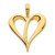 Image of 14K Yellow Gold Open Heart Pendant D5065