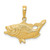 Image of 14K Yellow Gold Open Mouthed Bass Fish Pendant
