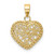 Image of 14K Yellow Gold Open Wire Heart Pendant