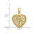 Image of 14K Yellow Gold Open Wire Heart Pendant