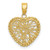 Image of 14K Yellow Gold Open Wire Heart Pendant