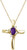 Image of 14K Yellow Gold Oval Amethyst & Diamond Cross Pendant (Chain NOT included)